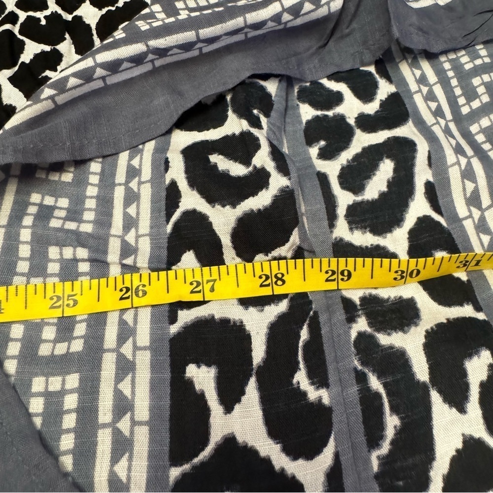 Theodora & Callum Caftan Tunic Poncho Top Tee Shirt Linen Blend Size OS V Neck - Picture 8 of 15